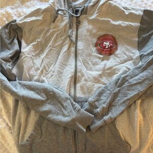 NFL Gray and Red Zip-Up Hoodie